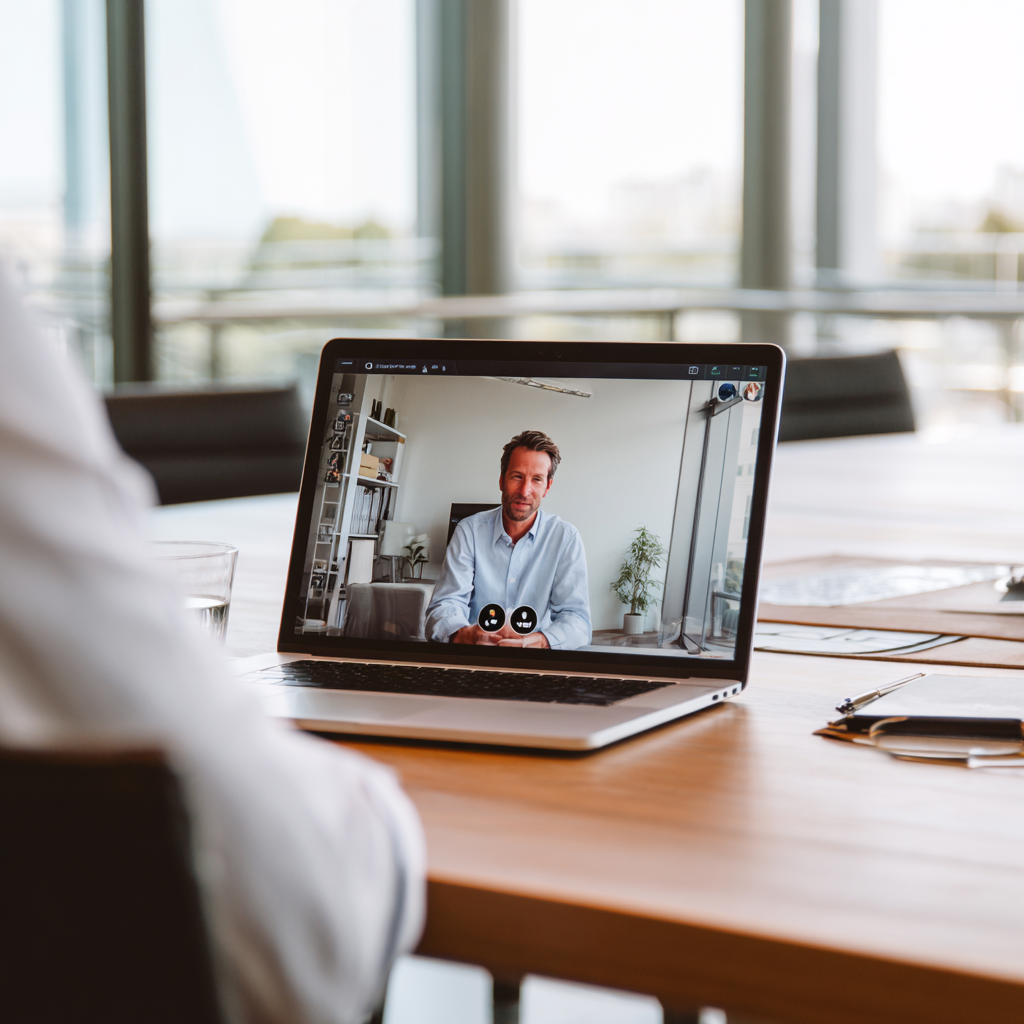 Remote divorce coaching on video call
