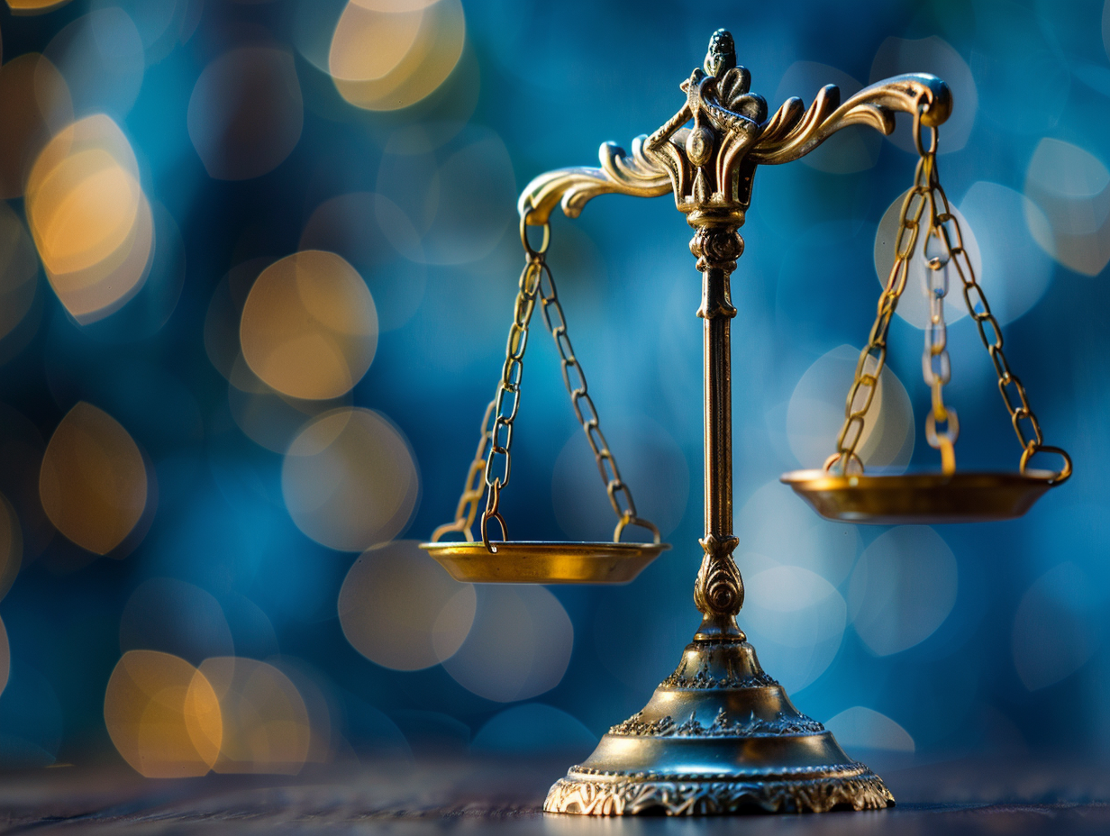 Scales of justice close-up